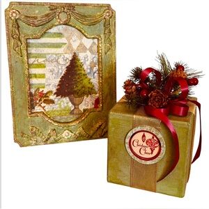 Bundle of handcrafted unique Christmas decor holiday gift